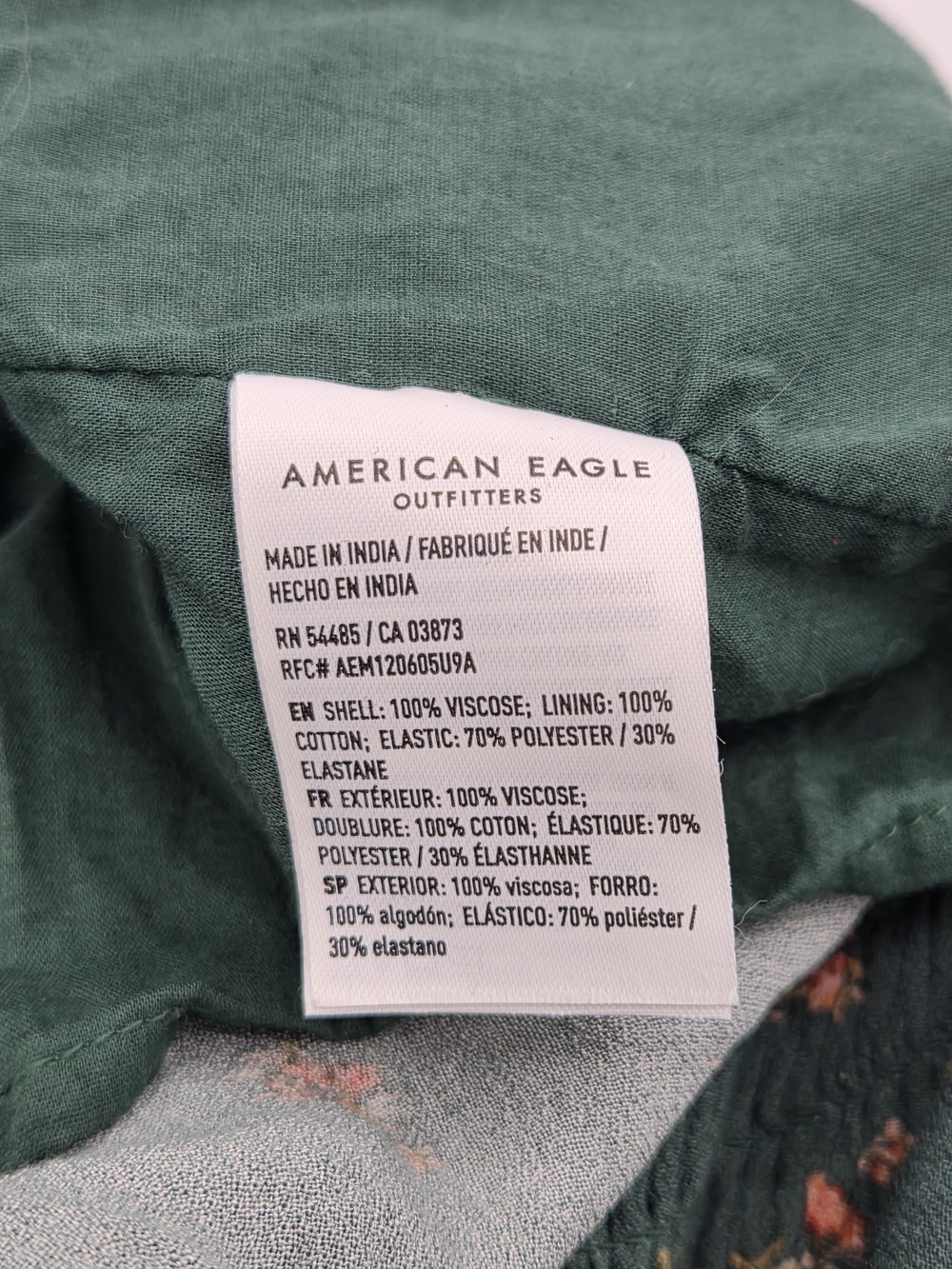 American Eagle Green Floral Midi Dress - Picture 10 of 10